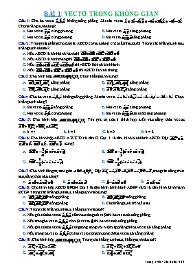 Trắc nghiệm môn Đại số lớp 11